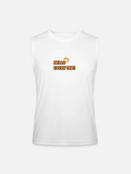 HELLO EVERY ONE 002 - Men’s Performance Sleeveless Shirt - white