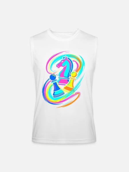 Chess Pieces - Men’s Performance Sleeveless Shirt - white