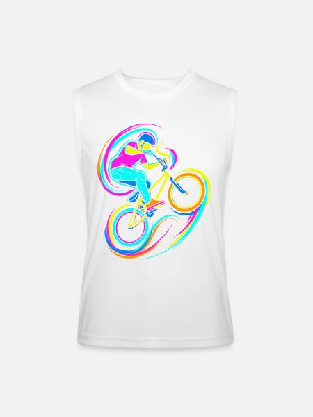 BMX Rider - Men’s Performance Sleeveless Shirt - white