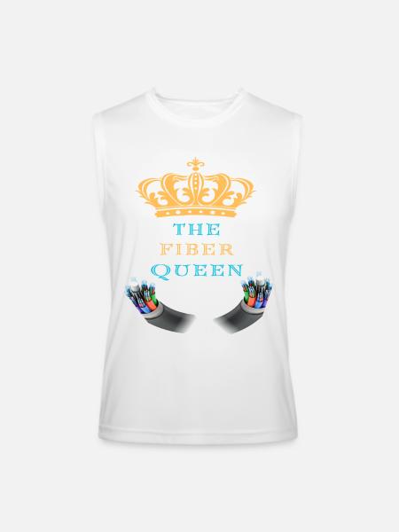 The_Fiber_Queen_-sized - Men’s Performance Sleeveless Shirt - white