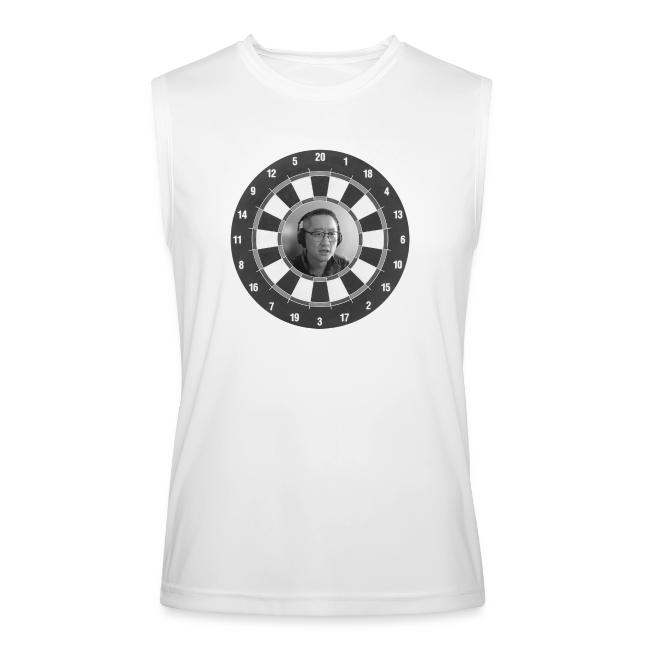 Producer Jay on Dartboard with Fusco Show back