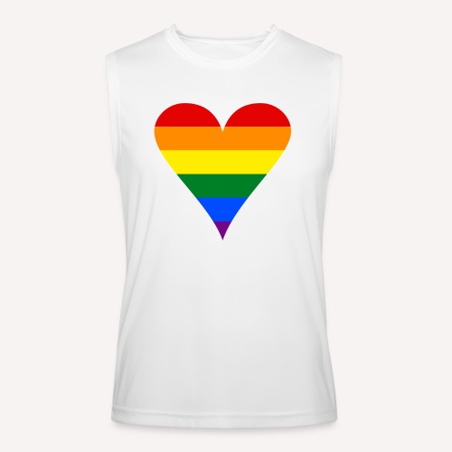 Gay Pride Rainbow Heart Funky - Men’s Performance Sleeveless Shirt