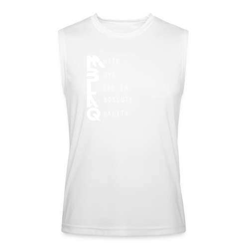 MBLAQ Logo in White Women's V-Neck - Men’s Performance Sleeveless Shirt