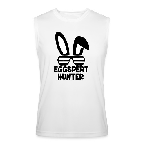 Eggspert Hunter Easter Bunny with Sunglasses - Men’s Performance Sleeveless Shirt
