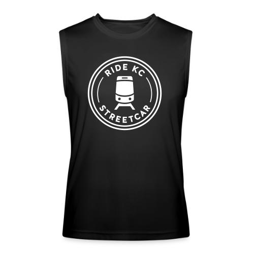 KC Streetcar Stamp White - Men’s Performance Sleeveless Shirt