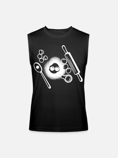 Baking Ingredients Drawing - Men’s Performance Sleeveless Shirt - black