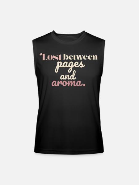 Lost Between Pages and Aroma” - Men’s Performance Sleeveless Shirt - black