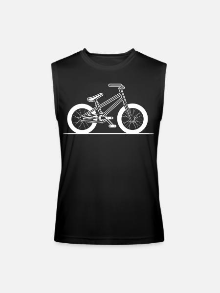 BMX Bike Drawing - Men’s Performance Sleeveless Shirt - black