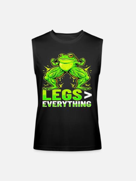 Legs Over Everything Frog - Men’s Performance Sleeveless Shirt - black