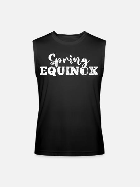 Spring Equinox Floral Script - Men’s Performance Sleeveless Shirt - black