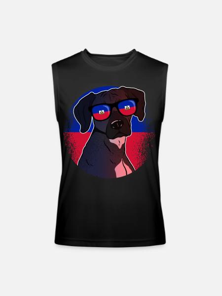 Haiti - Men’s Performance Sleeveless Shirt - black