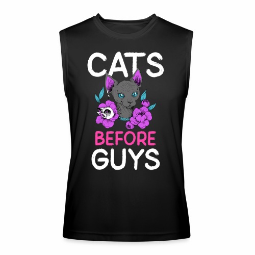 punk cats before guys heart anti valentines day - Men’s Performance Sleeveless Shirt