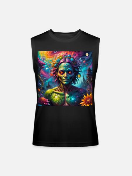 ghostface horror - Men’s Performance Sleeveless Shirt - black - Front