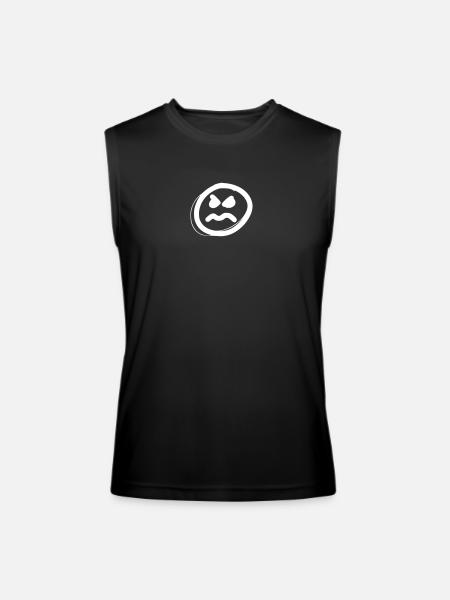 An Angry Face - Men’s Performance Sleeveless Shirt - black