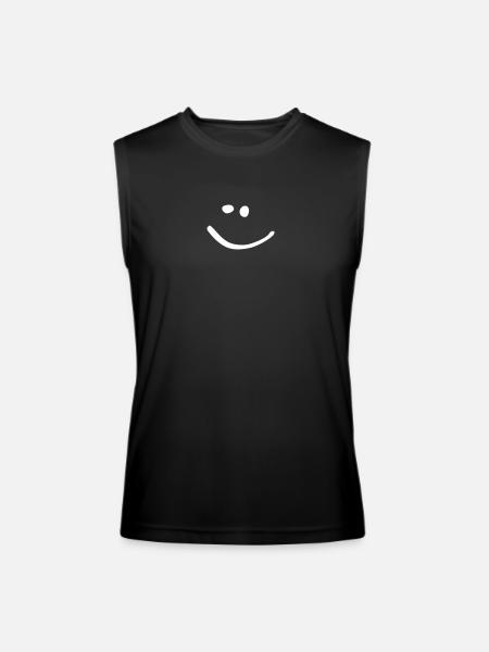 Smiley Face - Men’s Performance Sleeveless Shirt - black