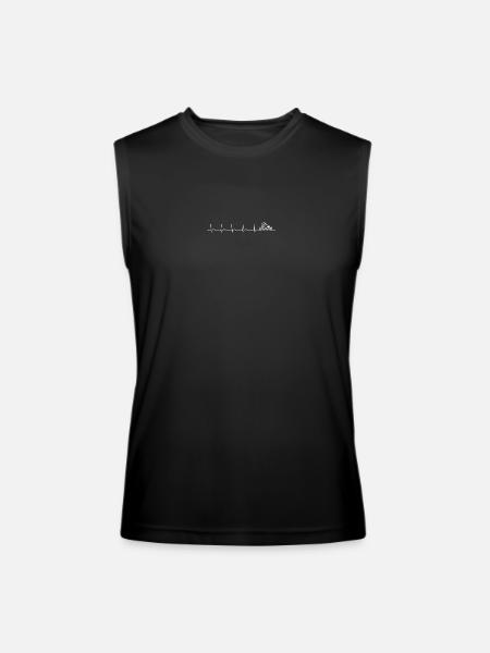 Roller Skater Heartbeat - Men’s Performance Sleeveless Shirt - black