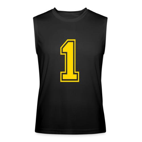 Number 1 in a classic athletic collegiate font - Men’s Performance Sleeveless Shirt
