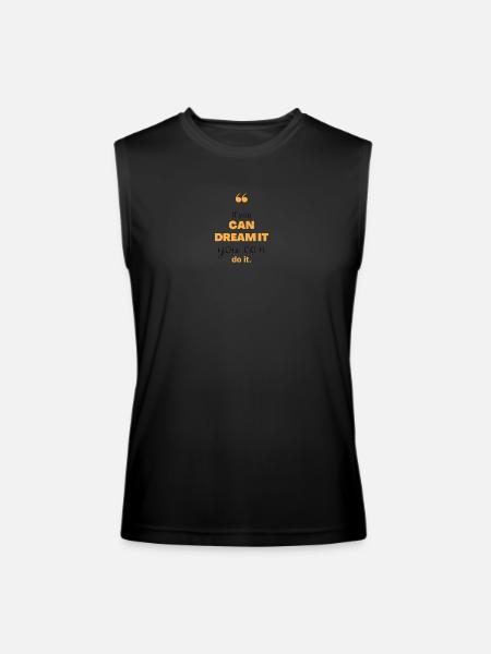 Motivational Quotes - Men’s Performance Sleeveless Shirt - black