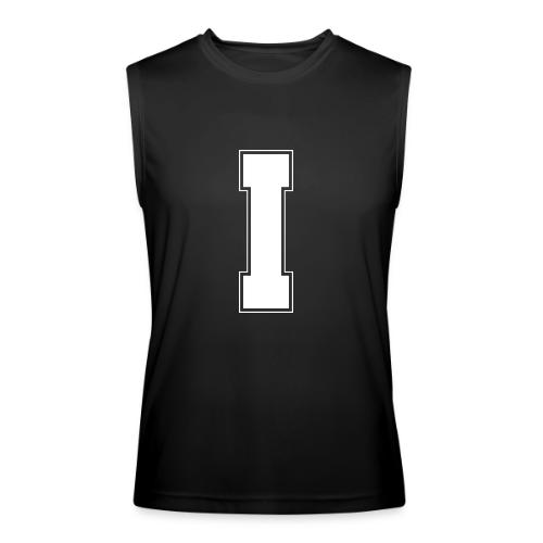 White Letter I – Varsity Alphabet Monogram - Men’s Performance Sleeveless Shirt
