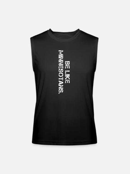 Be Like Minnesotans vertical - Men’s Performance Sleeveless Shirt - black