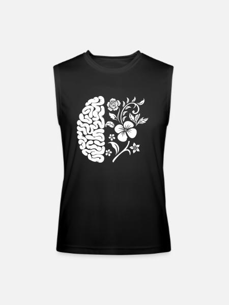 Brain Flowers, Neuroscience - Men’s Performance Sleeveless Shirt - black - Front