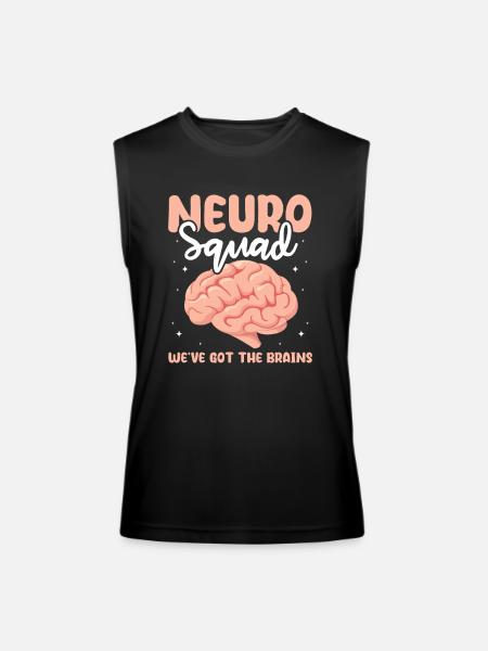 Neuro Squad We've Got The Brains - Men’s Performance Sleeveless Shirt - black - Front