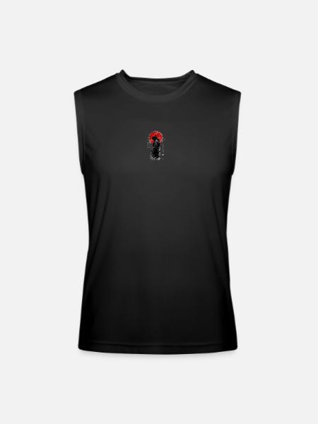 Samurai Shadow under Red Sun - Men’s Performance Sleeveless Shirt - black