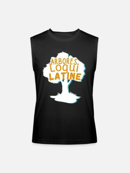 arbores loqui latine - Men’s Performance Sleeveless Shirt - black