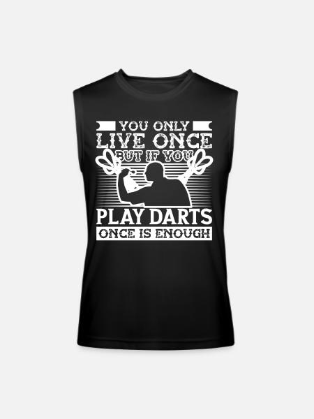 Darts Dart Player - Men’s Performance Sleeveless Shirt - black
