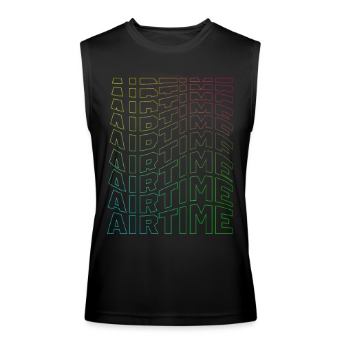 airtime textblock hollow wave rainbow - Men’s Performance Sleeveless Shirt
