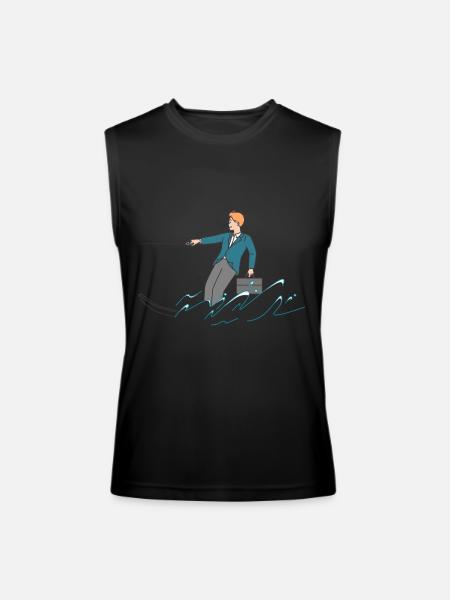 WATER SKIING - Men’s Performance Sleeveless Shirt - black