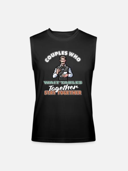Waiter Waitress Couple - Men’s Performance Sleeveless Shirt - black