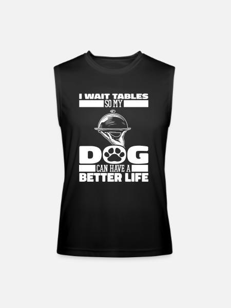 Waiter Waitress Dog - Men’s Performance Sleeveless Shirt - black