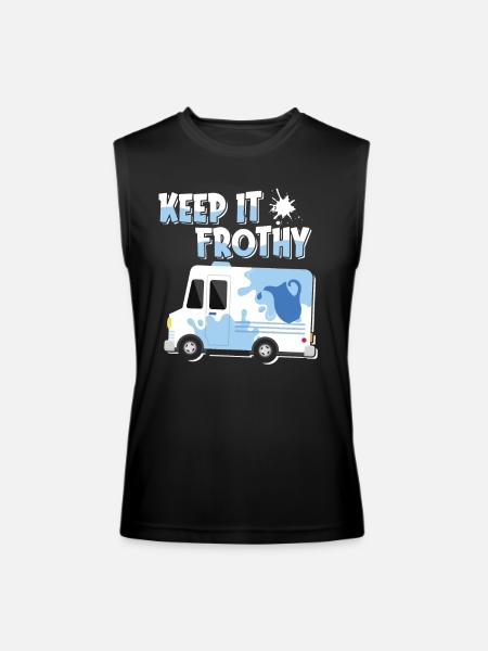 Milk Frothy Milk Truck - Men’s Performance Sleeveless Shirt - black
