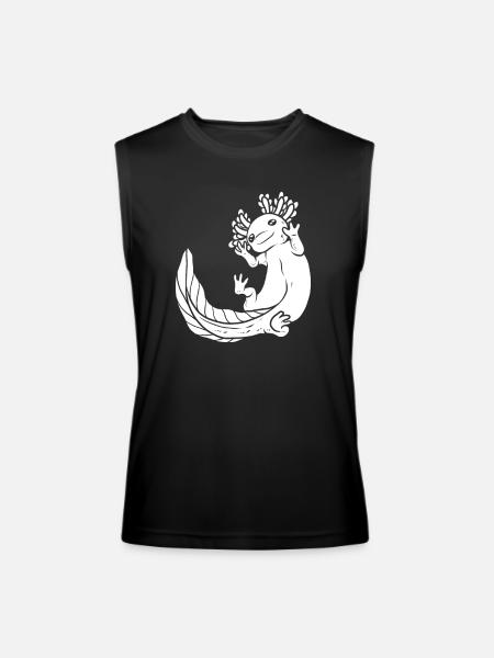 Axolotl Salamander Cute - Men’s Performance Sleeveless Shirt - black