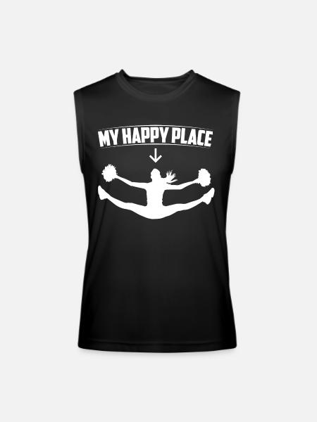 Cheerleading | Cheerleader Team Sport Gift Idea - Men’s Performance Sleeveless Shirt - black - Front