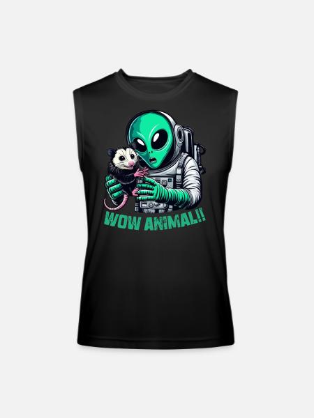 Aliens And Opossum - Men’s Performance Sleeveless Shirt - black