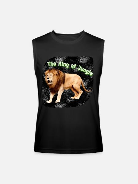 The King of Jungle - Men’s Performance Sleeveless Shirt - black