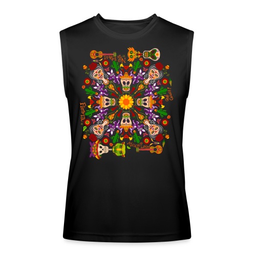 Celebrate the Day of the Dead big in Mexican style - Men’s Performance Sleeveless Shirt