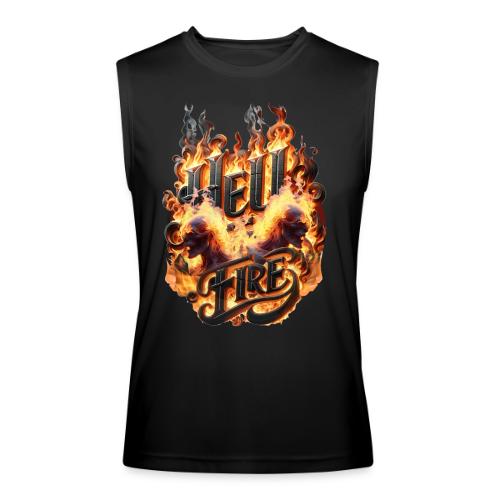 Hell Fire: Demonic Skulls Burn in Eternal Flames - Men’s Performance Sleeveless Shirt