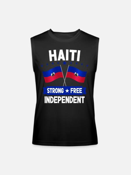 Haiti - Men’s Performance Sleeveless Shirt - black