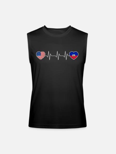 Haiti - Men’s Performance Sleeveless Shirt - black