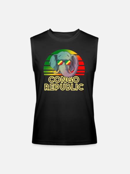 Congo Republic - Men’s Performance Sleeveless Shirt - black