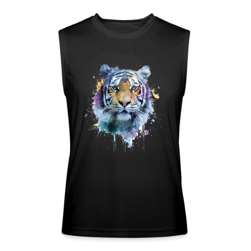 Splash-Art Tiger Face - Men’s Performance Sleeveless Shirt