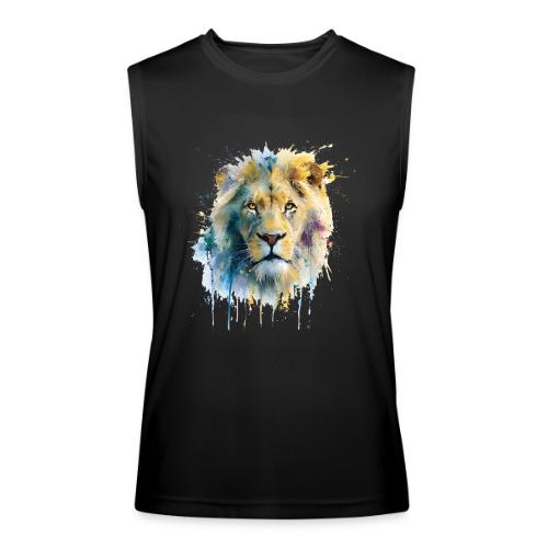 Splash-Art Lion Face - Men’s Performance Sleeveless Shirt