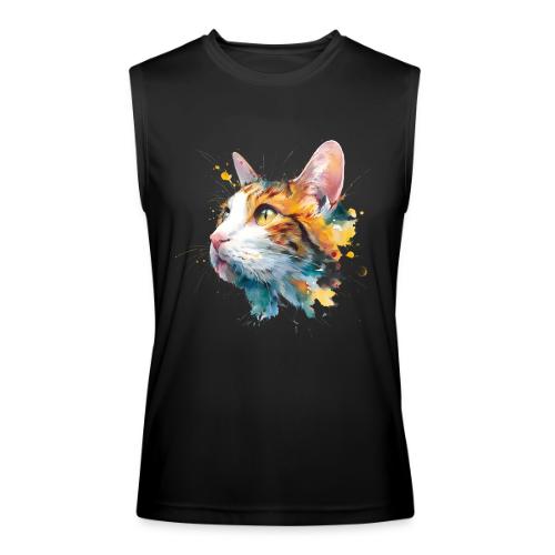 Cat: Feline Ink Burst - Men’s Performance Sleeveless Shirt