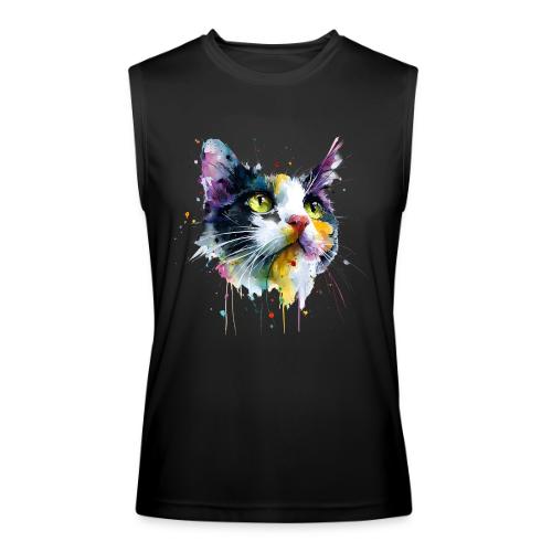 Cat: Painted Purr Expression - Men’s Performance Sleeveless Shirt