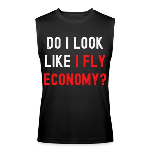 Do I Look Like I Fly Economy, Distressed Red White - Men’s Performance Sleeveless Shirt