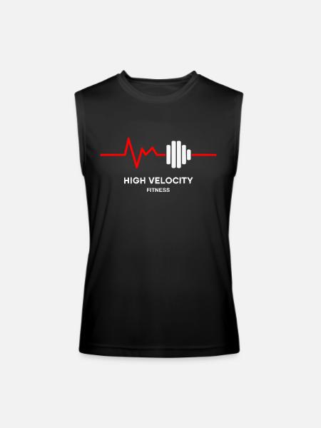 High Velocity Fitness T-Shirt - Men’s Performance Sleeveless Shirt - black