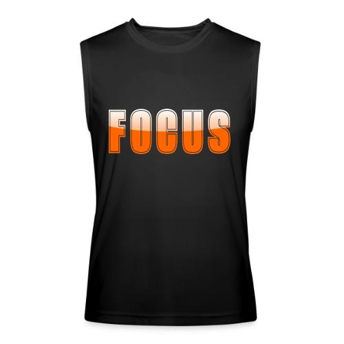 FOCUS Vibrant Orange Motivational Word Design - Men’s Performance Sleeveless Shirt